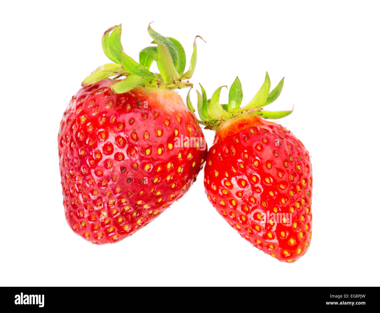strawberries Isolated on white background Stock Photo - Alamy