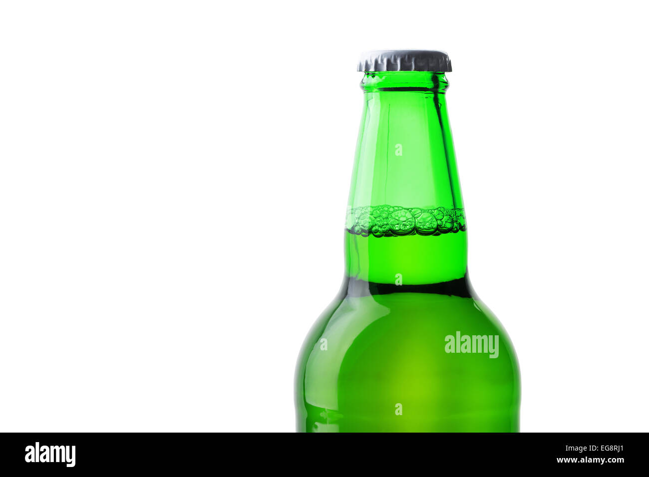 beer bottle green isolated white background Stock Photo Alamy