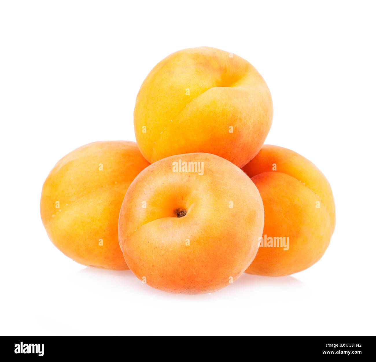 peach apricot isolated white apricots fruit Stock Photo - Alamy