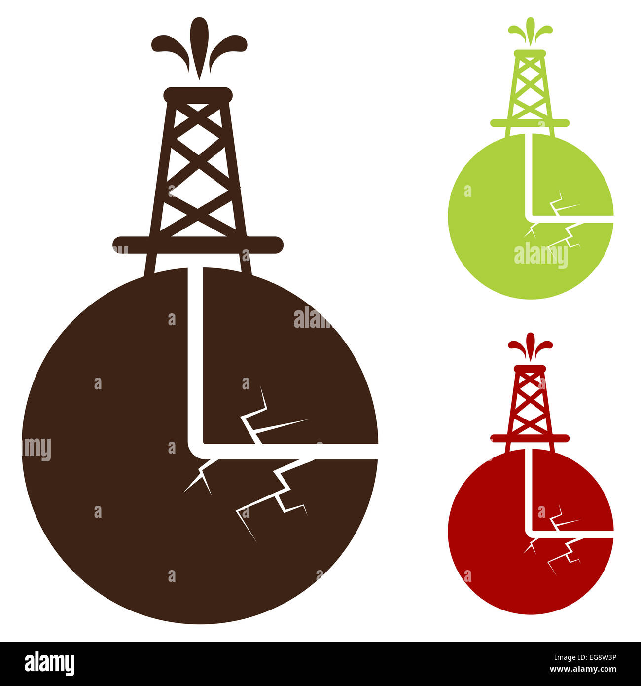 An image of a hydraulic fracturing icon Stock Photo - Alamy