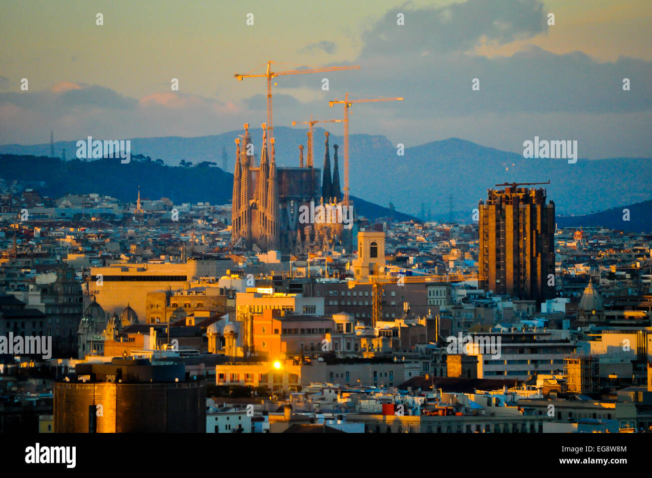 Beautiful view city barcelona hi-res stock photography and images - Alamy