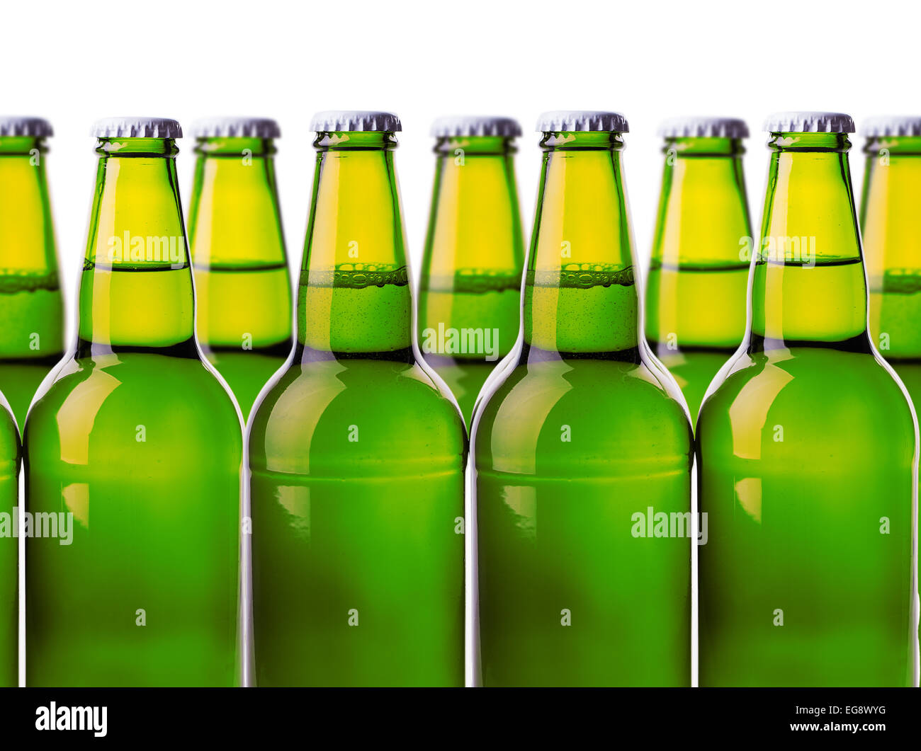 beer bottle green isolated white background Stock Photo Alamy