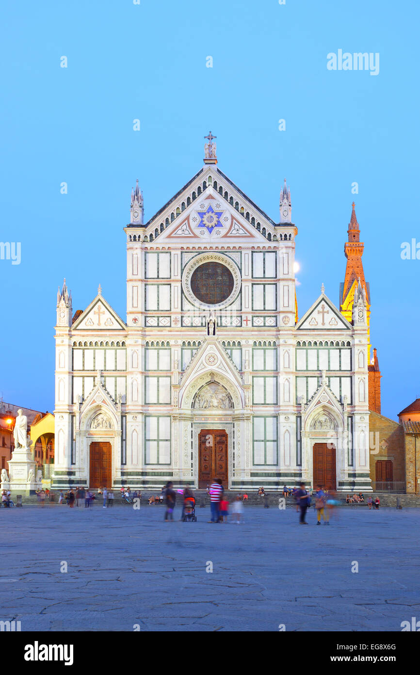 Basilica of Santa Croce (Basilica of the Holy Cross) in Florence, Italy Stock Photo