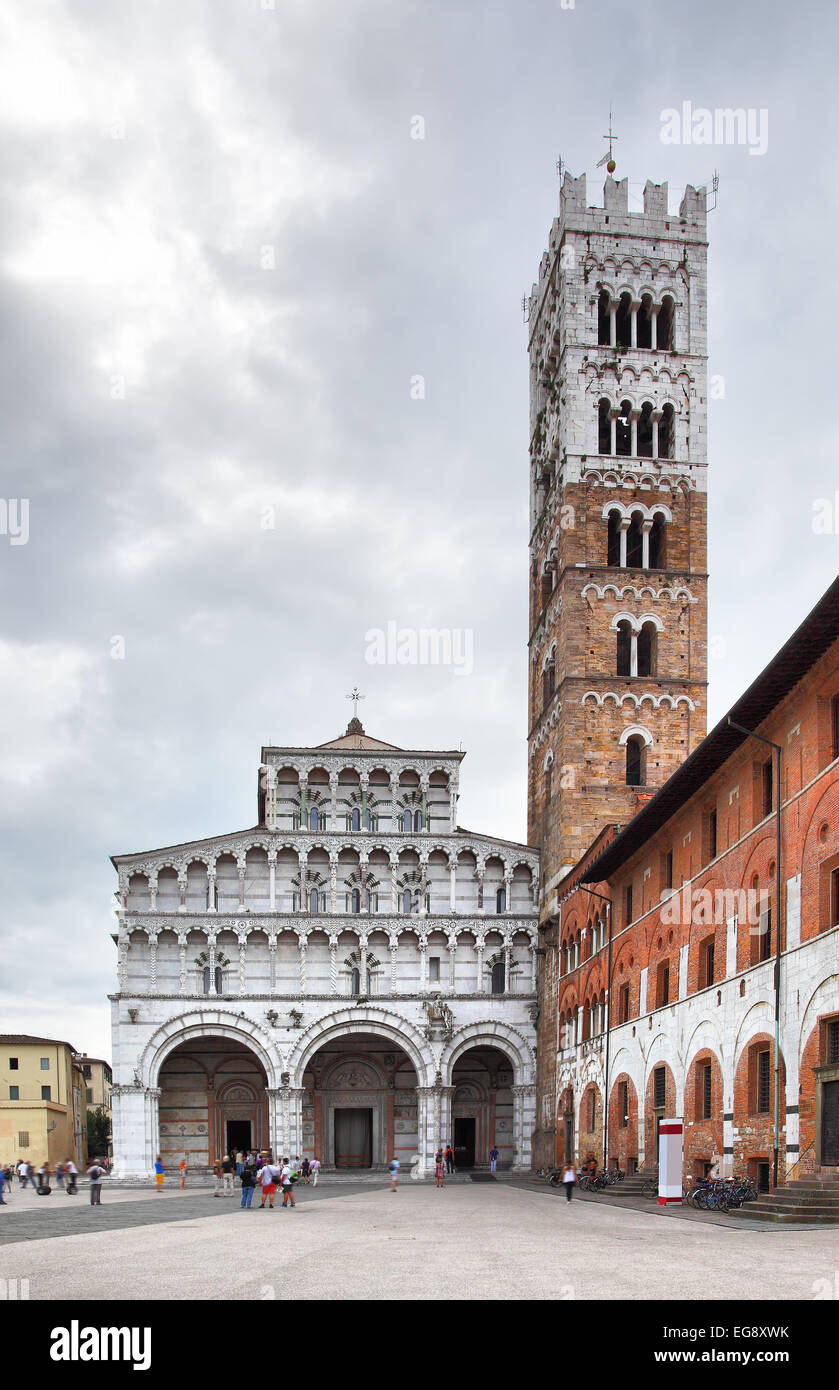 San Martino Cathedral in Lucca, Italy Stock Photo