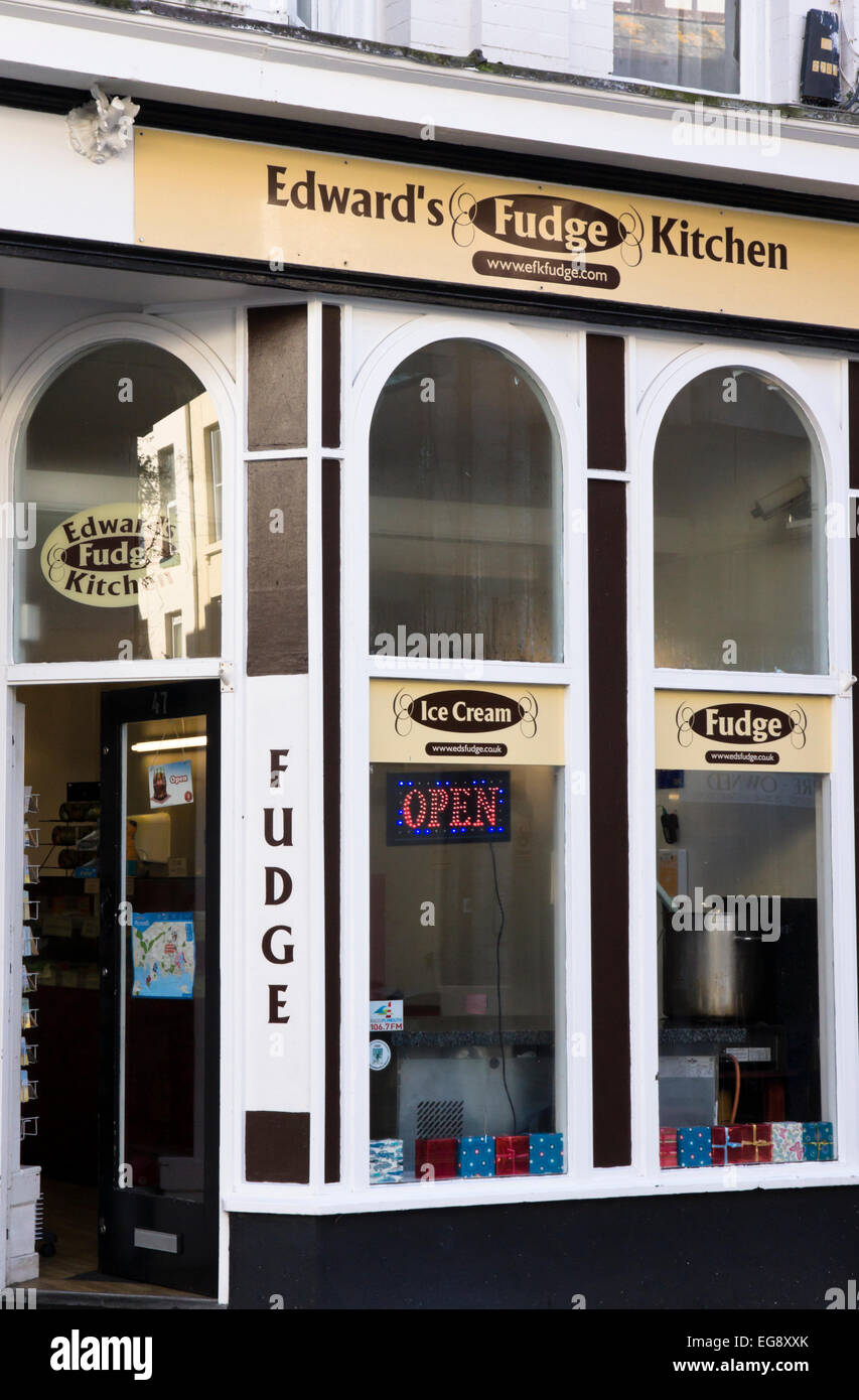 Plymouth Devon England UK Edwards Fudge Kitchen Stock Photo Alamy