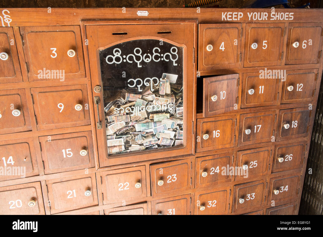 Wooden donation box,boxes to place,keep shoes when have to take off