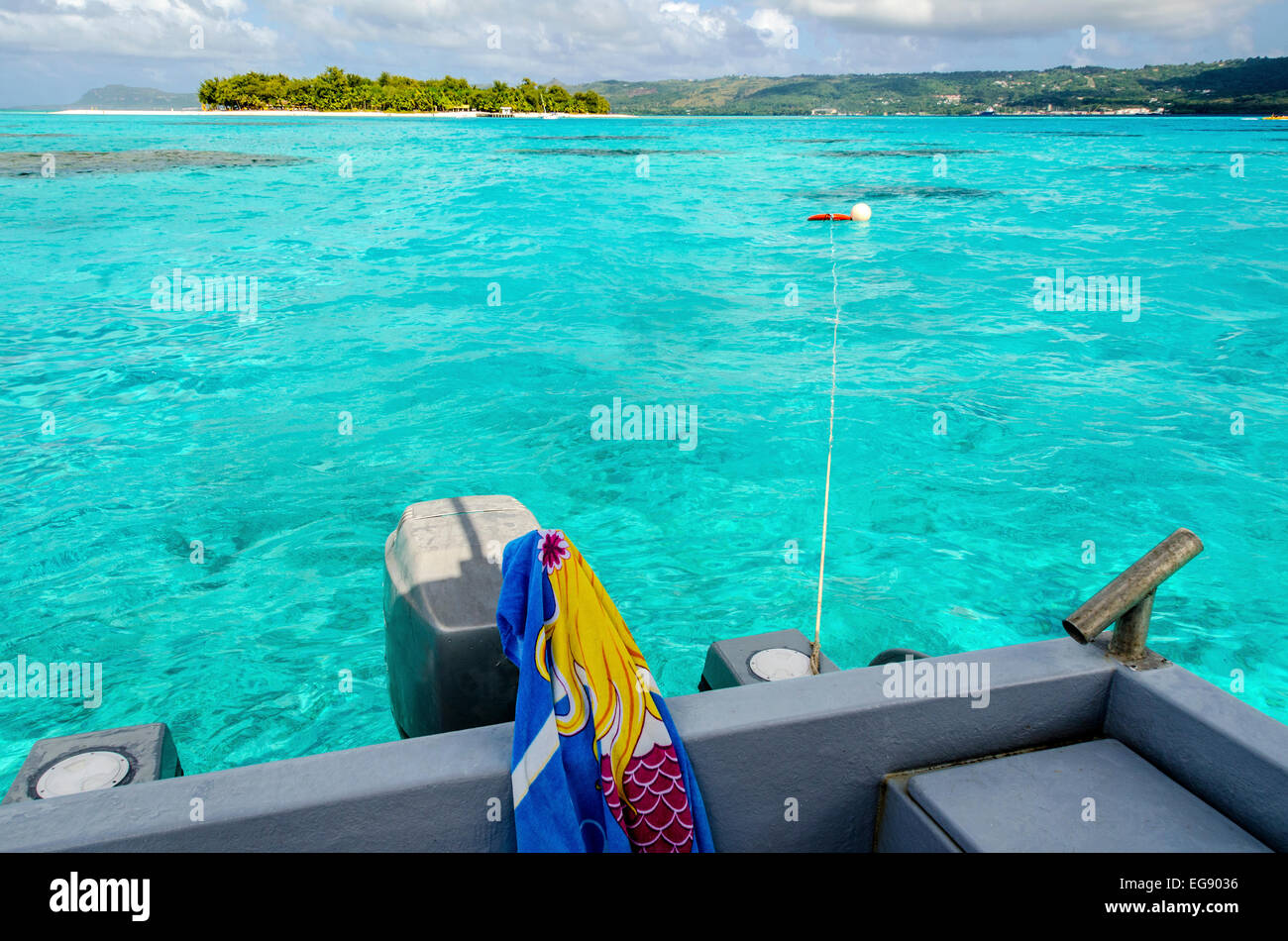 In protected water off the coast of Saipan. Stock Photo