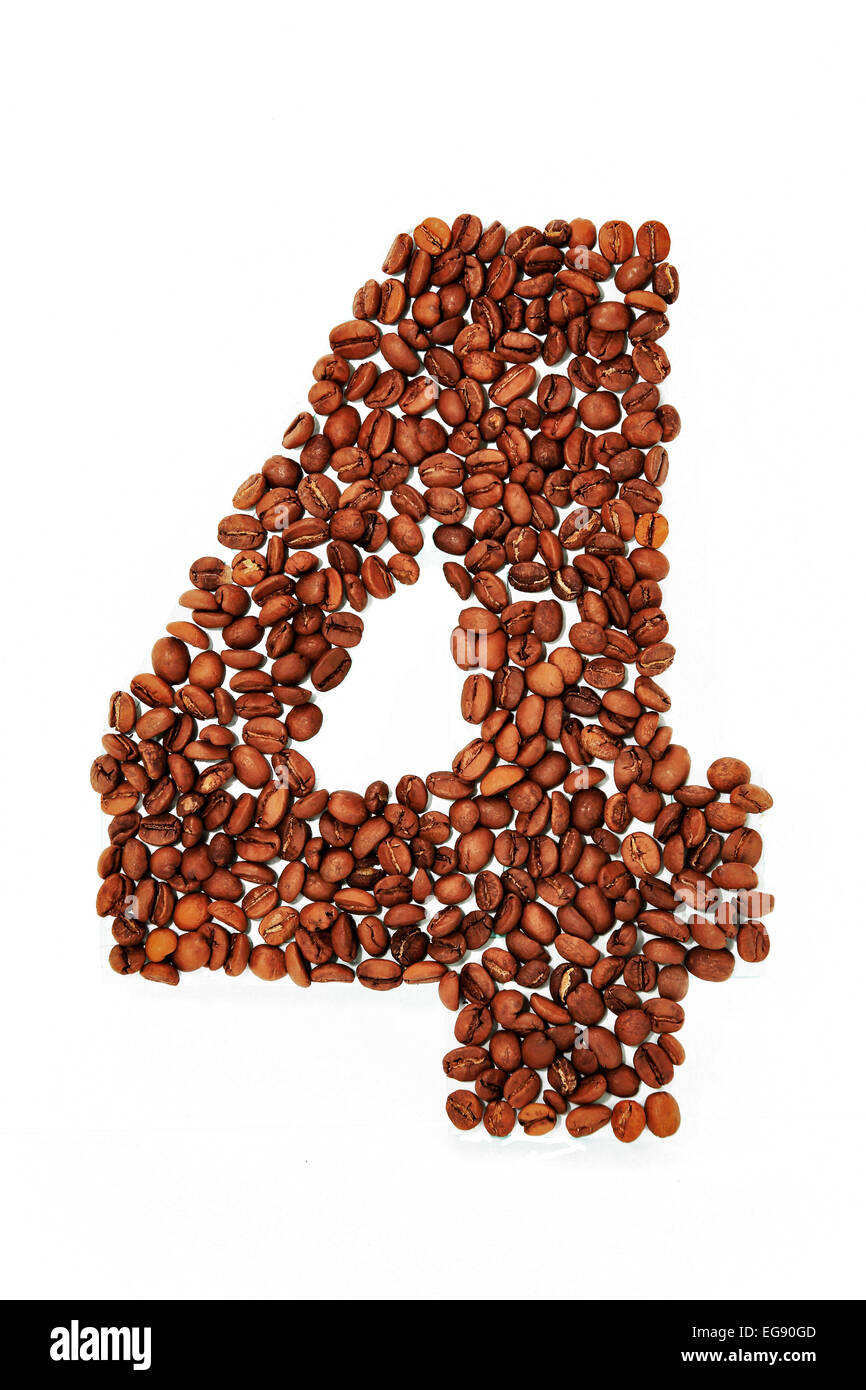 Number four. Coffee background Stock Photo Alamy