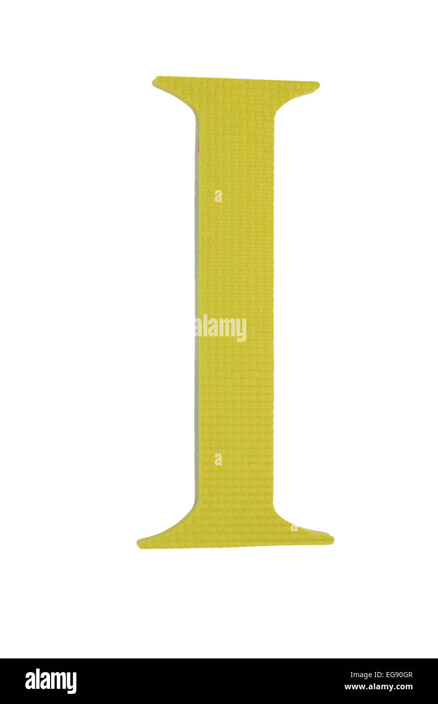 Colorful greek alphabet. Iota. Yellow Stock Photo Alamy