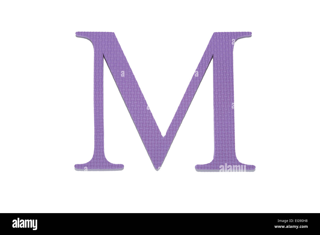 Colorful greek alphabet. Mu. Purple Stock Photo