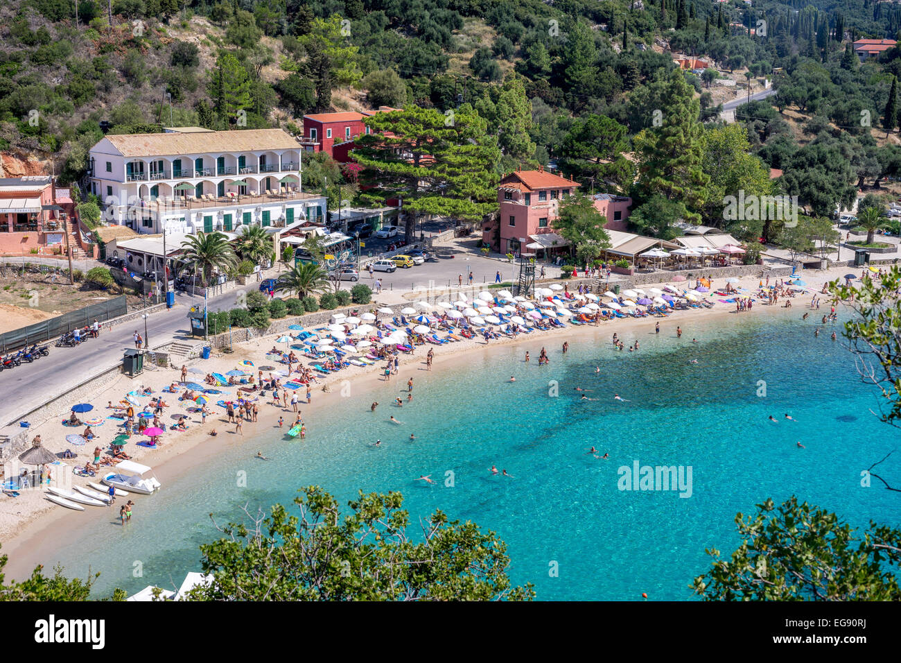 Paleokastritsa Beach Corfu Stock Photo Alamy