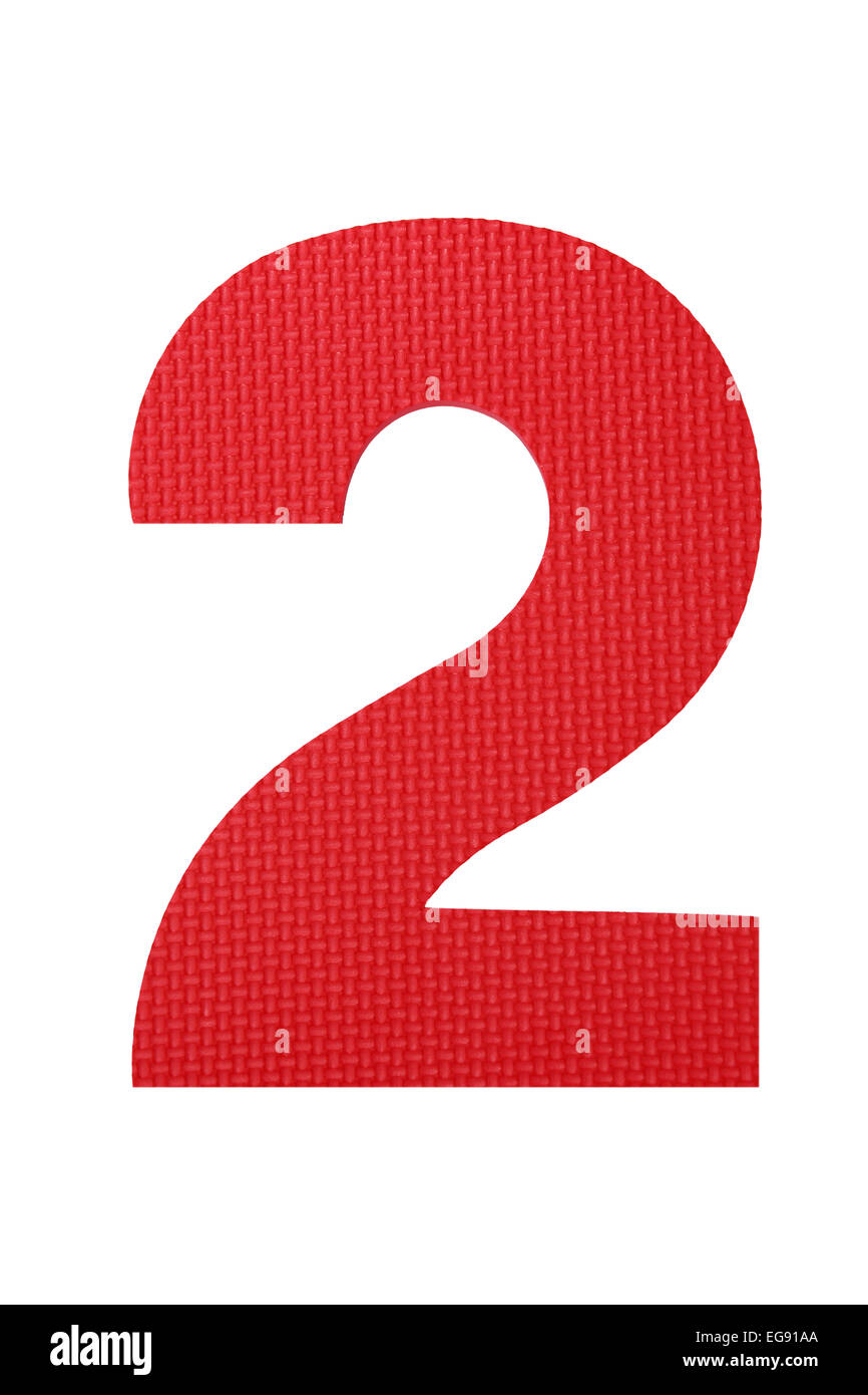 2 digit number two isolated on white background Stock Photo - Alamy