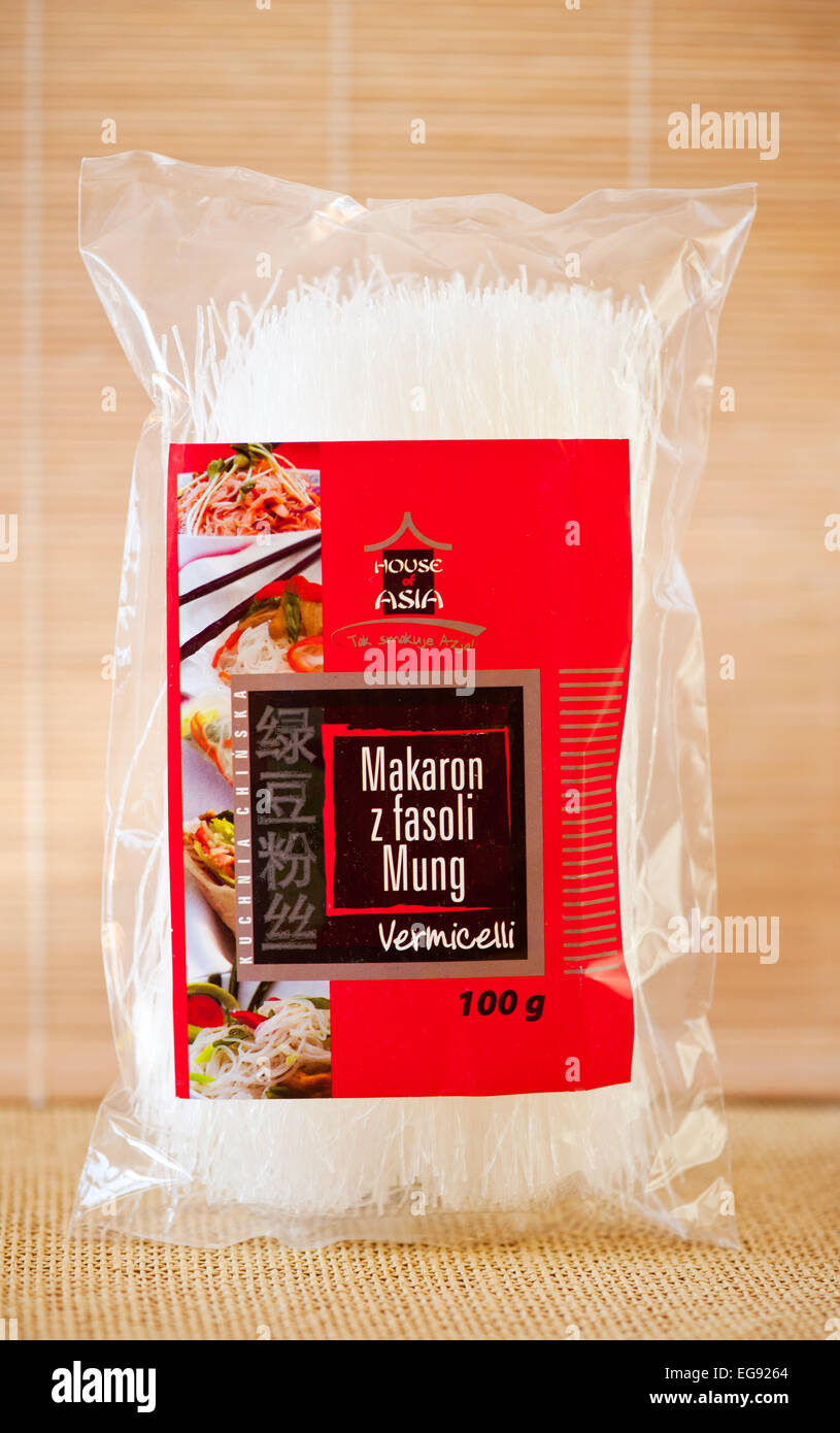 Vermicelli Mung bean noodles Stock Photo