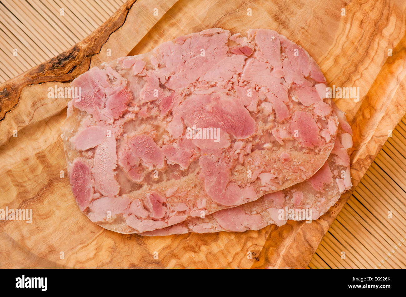 Veal head cheese Polish salceson sausage Stock Photo Alamy