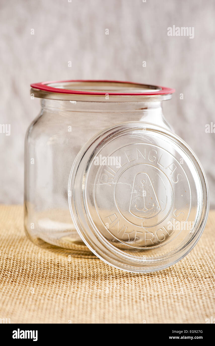 Anchor logo weck glass jar lid Stock Photo - Alamy