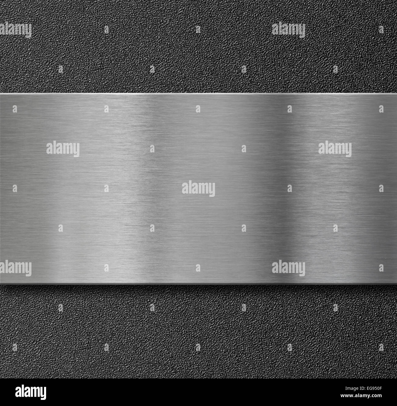 metal panel over black plastic plate Stock Photo