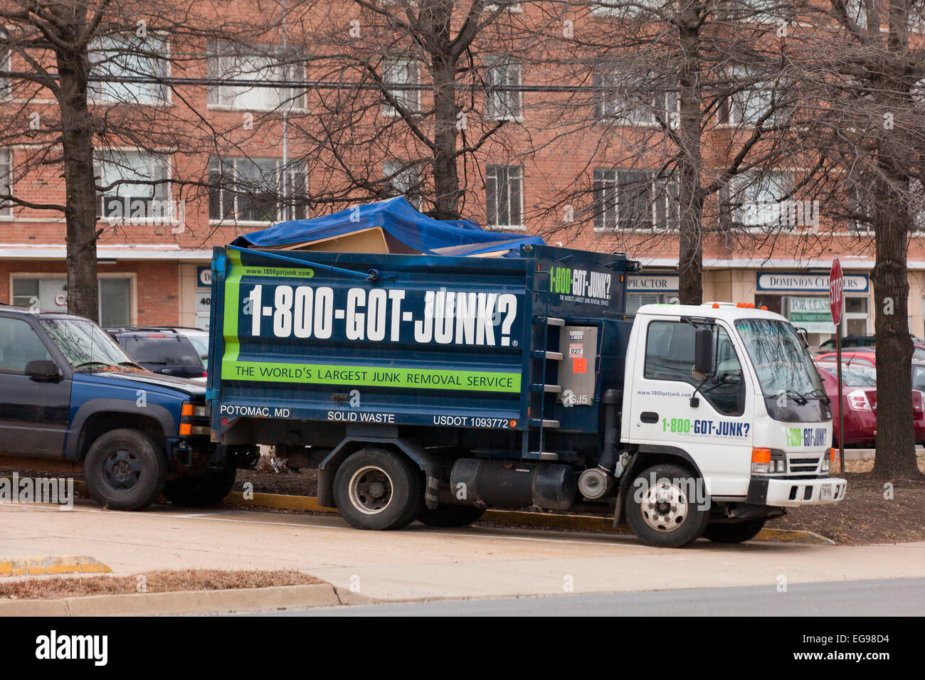 Junk pickup service truck USA Stock Photo Alamy