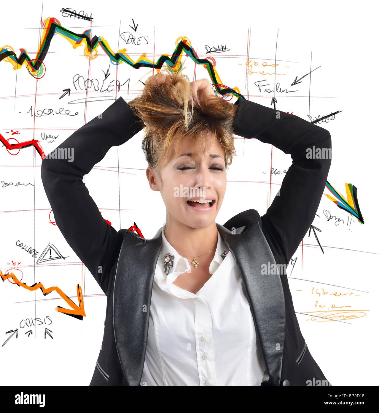 Financial collapse Stock Photo