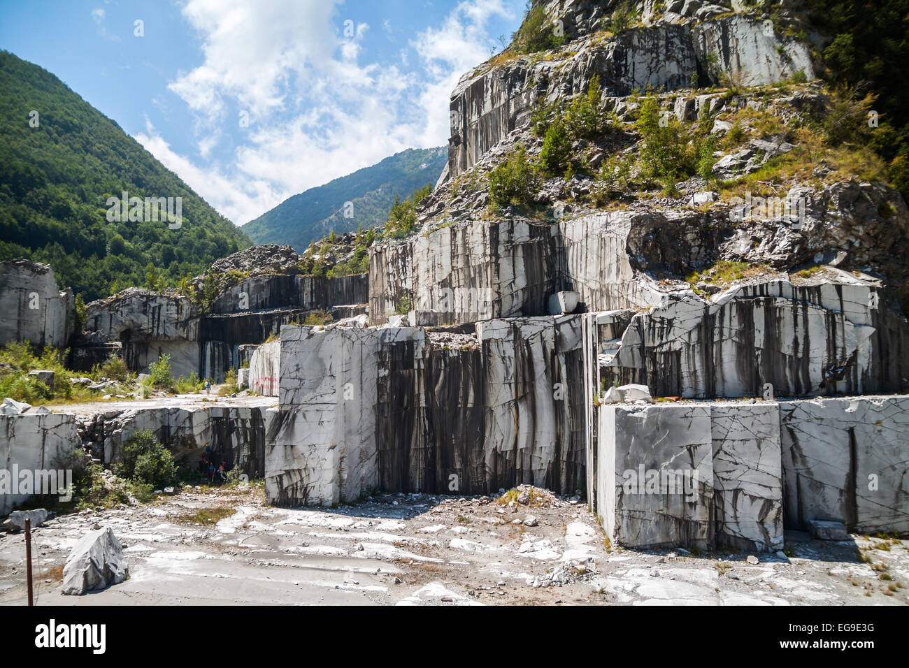 Marble mining site in the Apuan Alps in Italy Stock Photo Alamy