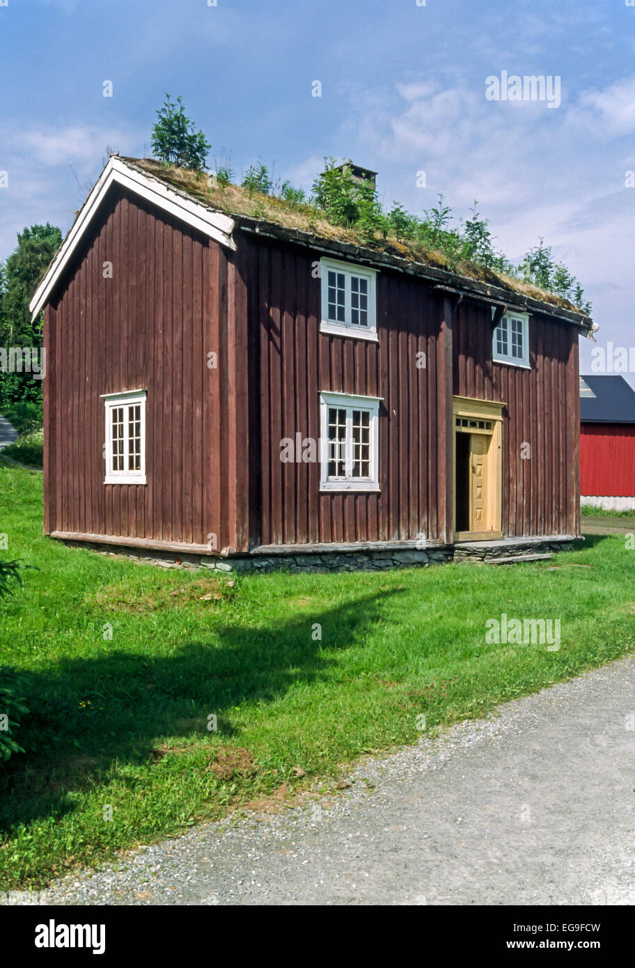 old buildings in Sverresborg Trondelag Folk Museum in Trondheim Norway Stock Photo