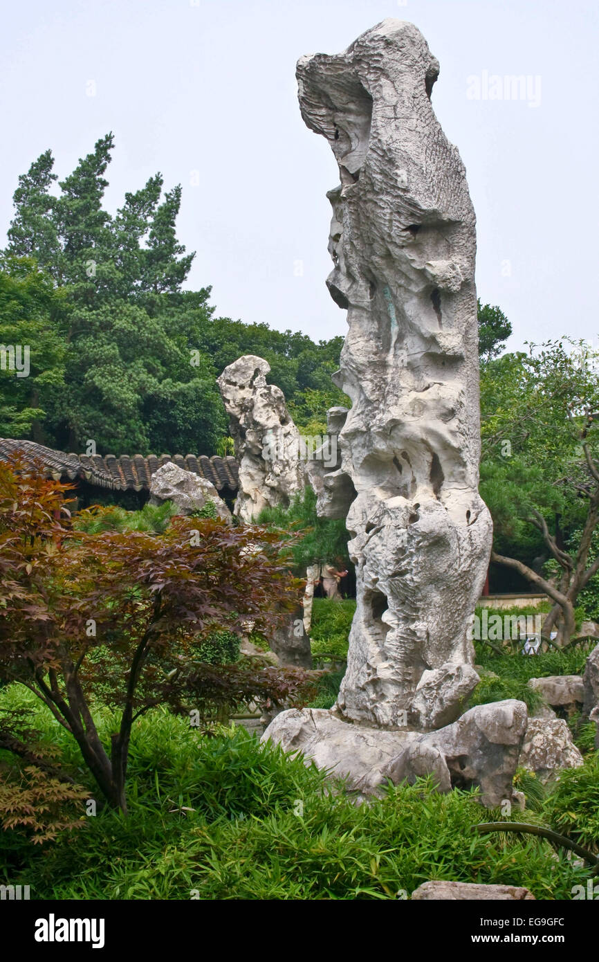 The original stone in a Chinese park Stock Photo