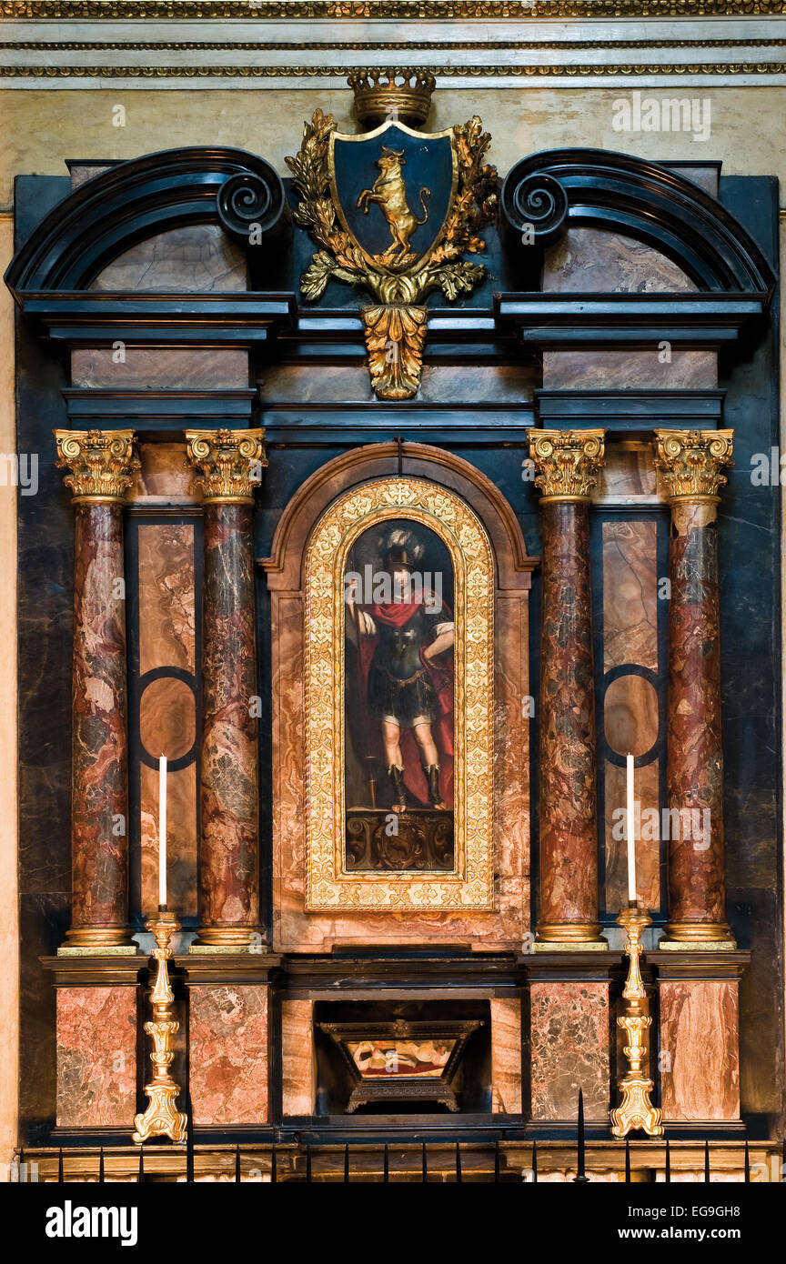 Piedmont, Turin, Duomo Chapel of Saint Secondo Martyr dedicated to the town of Turin to vote did during the plague of 1630 Stock Photo