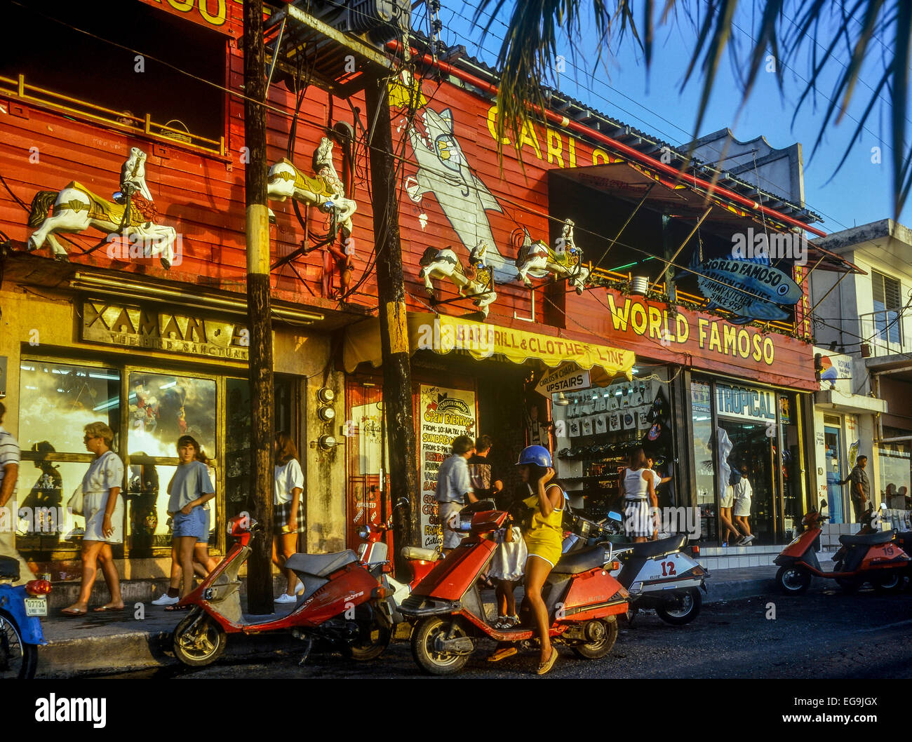Mexico. Cozumel. Carlos 'n Charlie's bar grill and restaurant. Circa