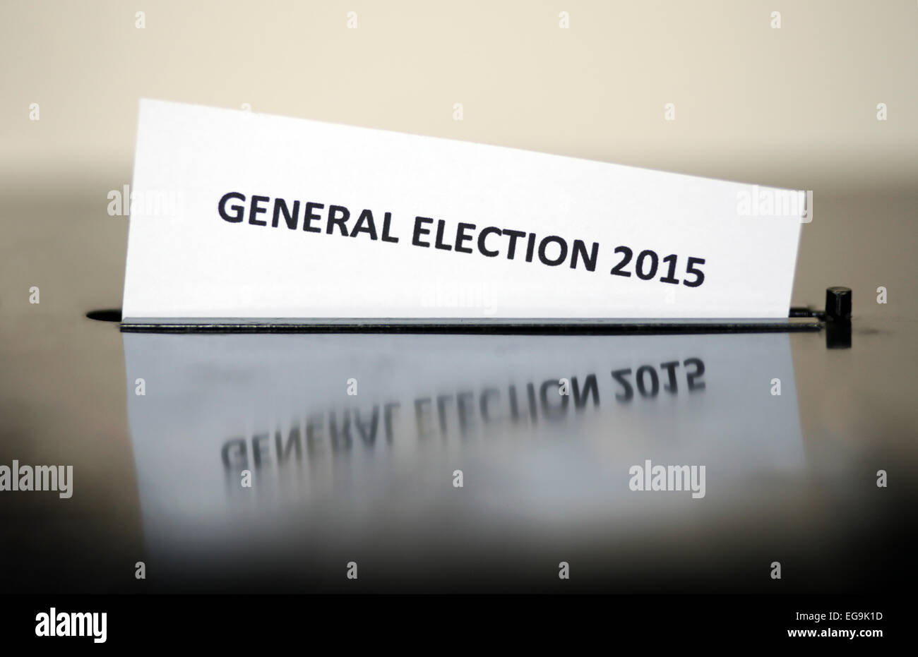 General Election 2015 ballot box. Stock Photo