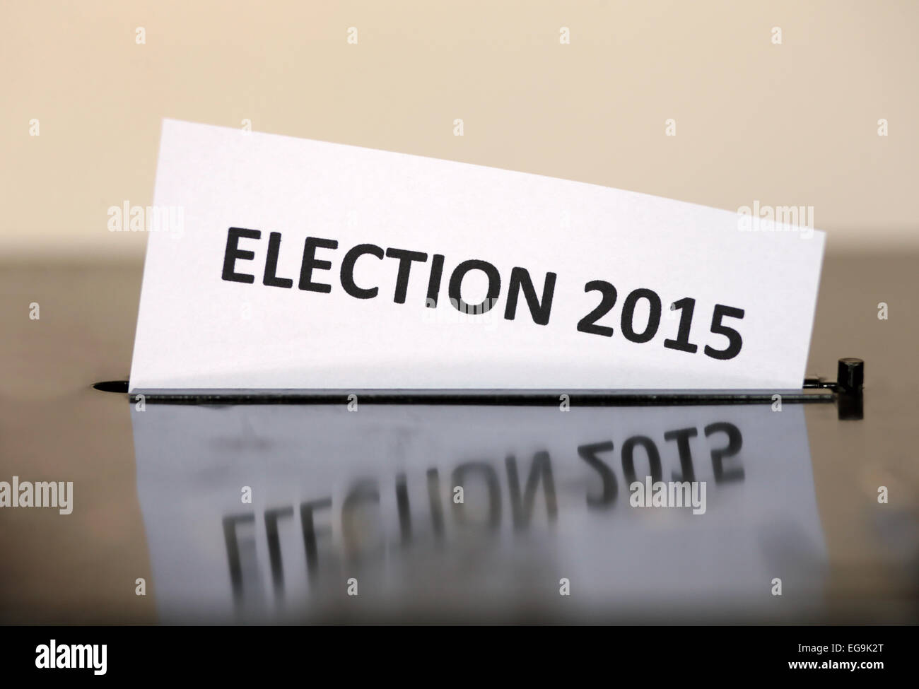General Election 2015 ballot box. Stock Photo