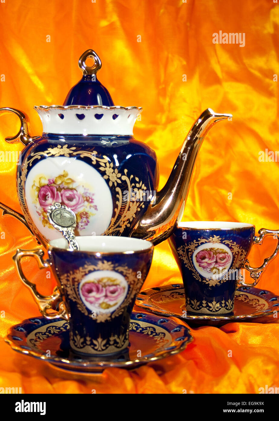 Tea pair nice cozy evening Stock Photo Alamy