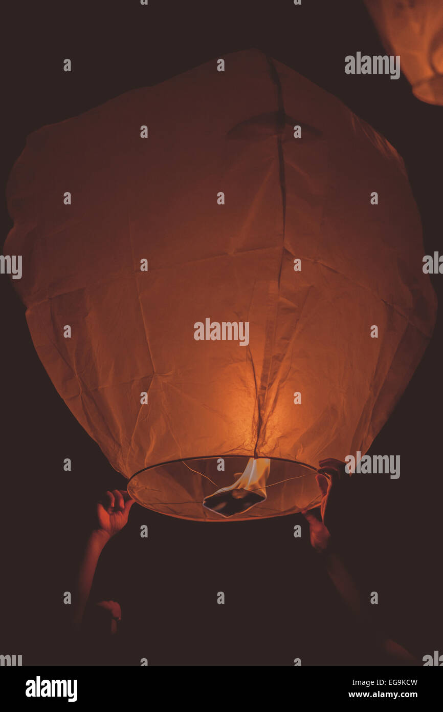 Flying lantern hires stock photography and images Alamy