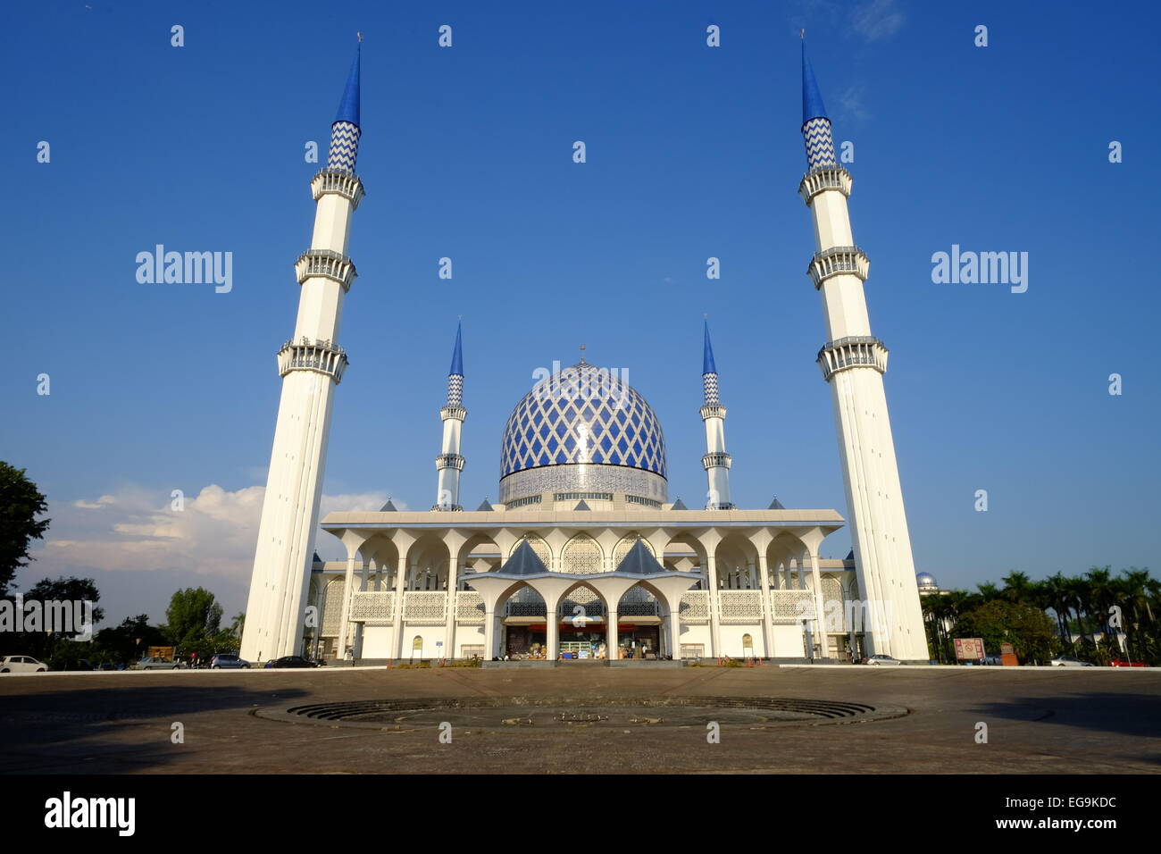 Malaysia, Kuala Lumpur, Blue Mosque above clear sky Stock Photo