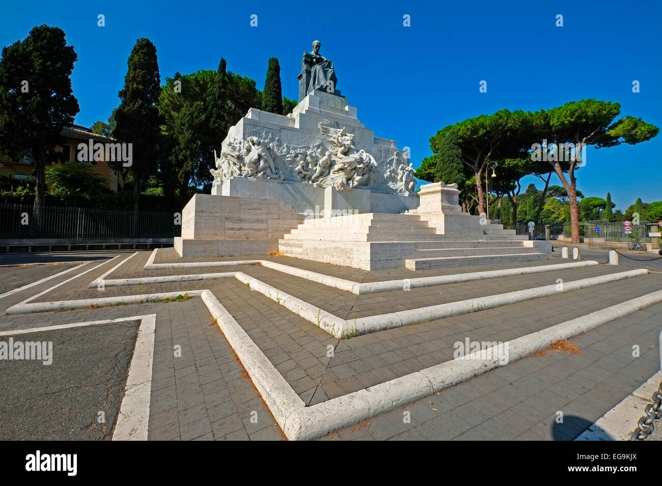 Monument Giuseppe Mazzini Rome Italy IT EU Europe Stock Photo
