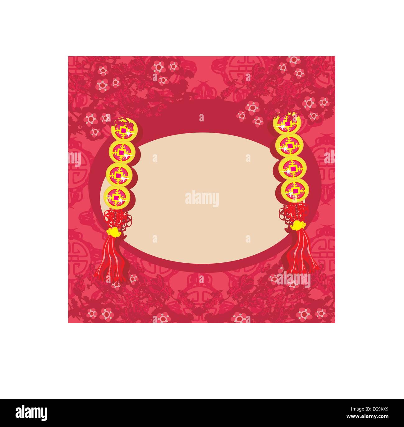 Chinese New Year card - Traditional Chinese lanterns Stock Vector Image ...