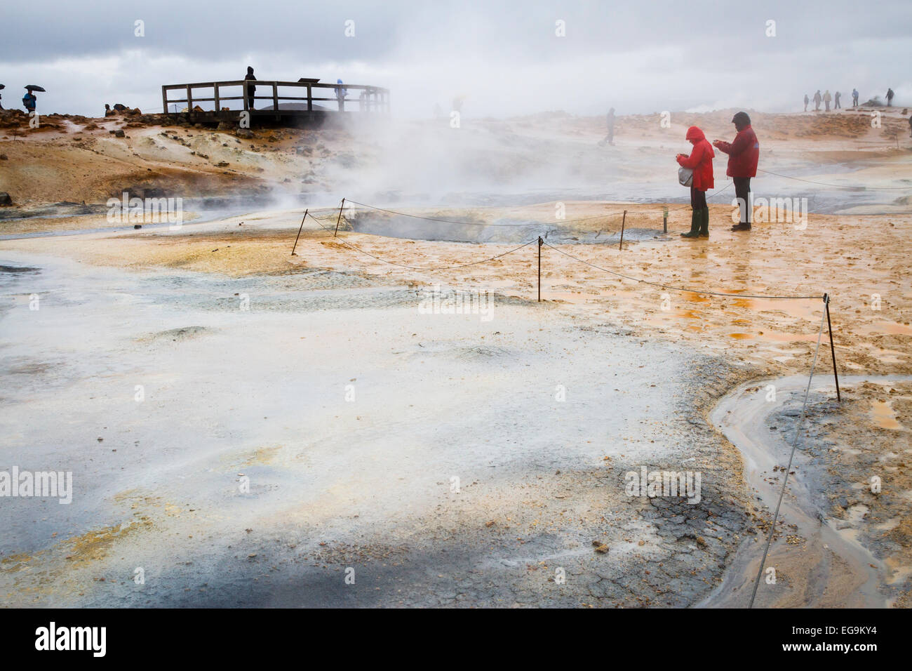 geothermal area Stock Photo