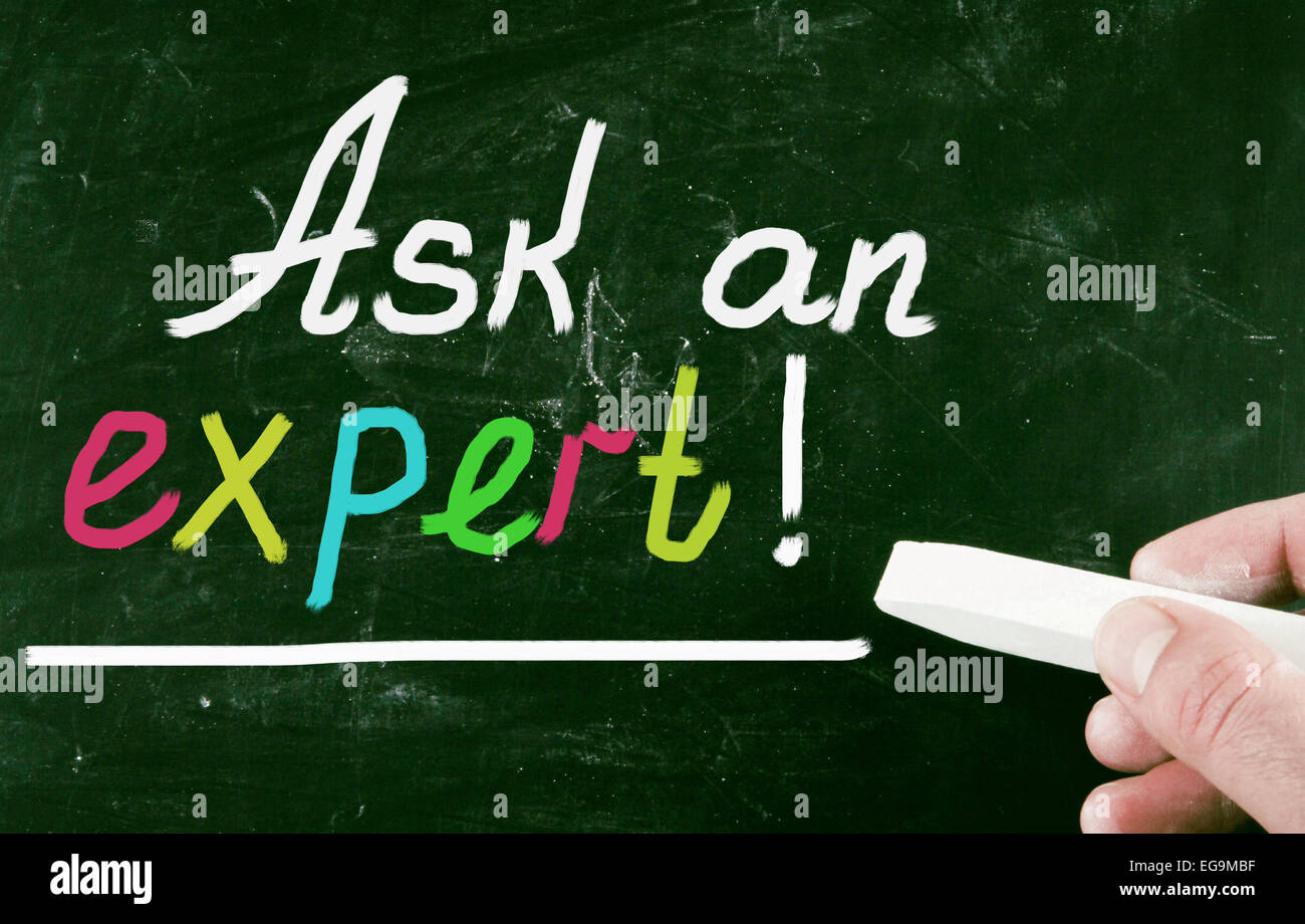 ask an expert Stock Photo
