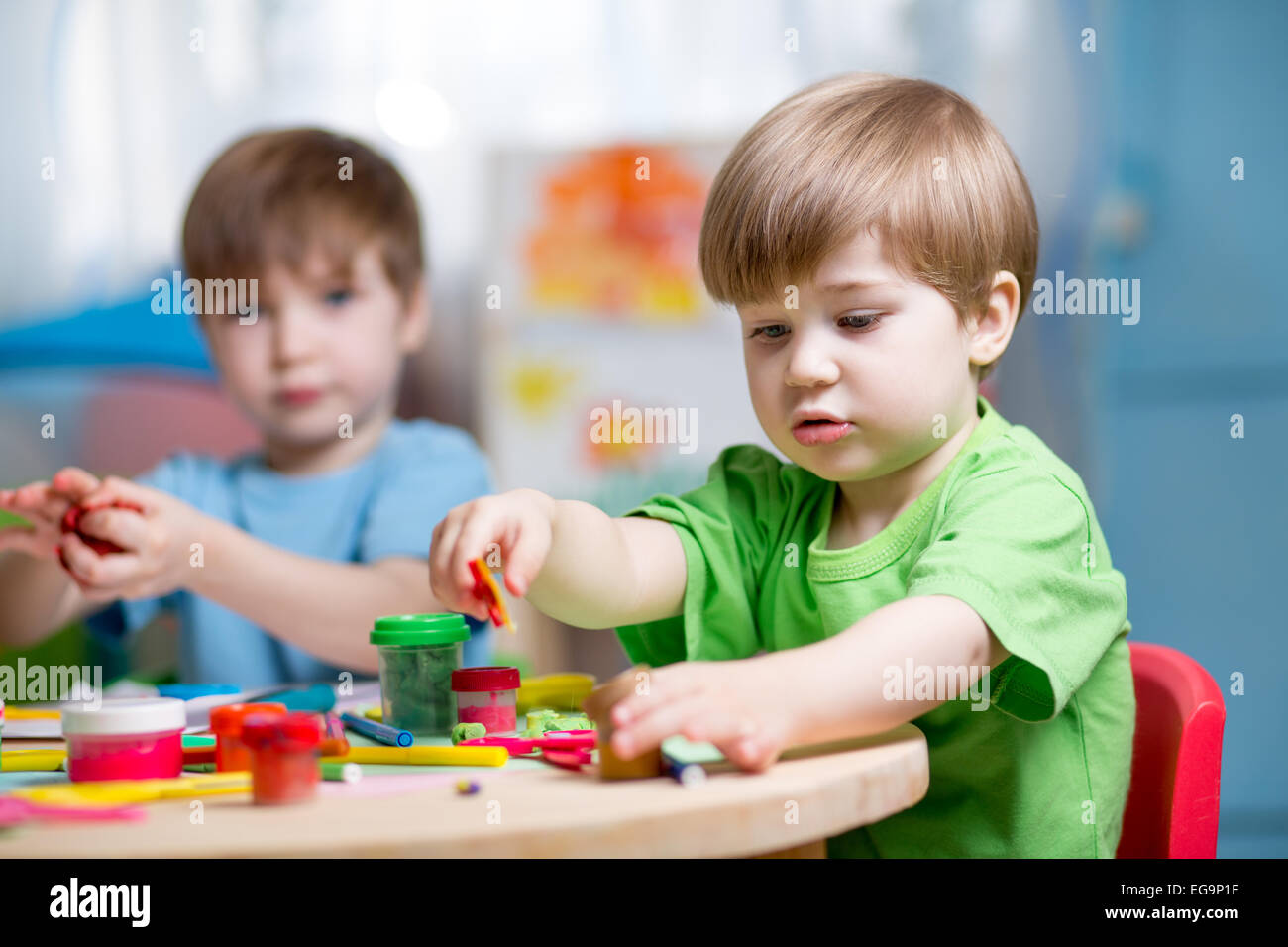 children making by hands Stock Photo