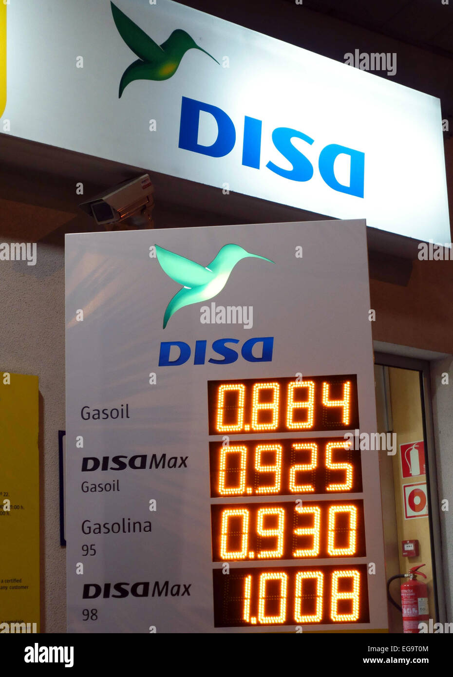 Disa brand petrol station in Las Palmas de Gran Canaria, Canary Islands, Spain Stock Photo