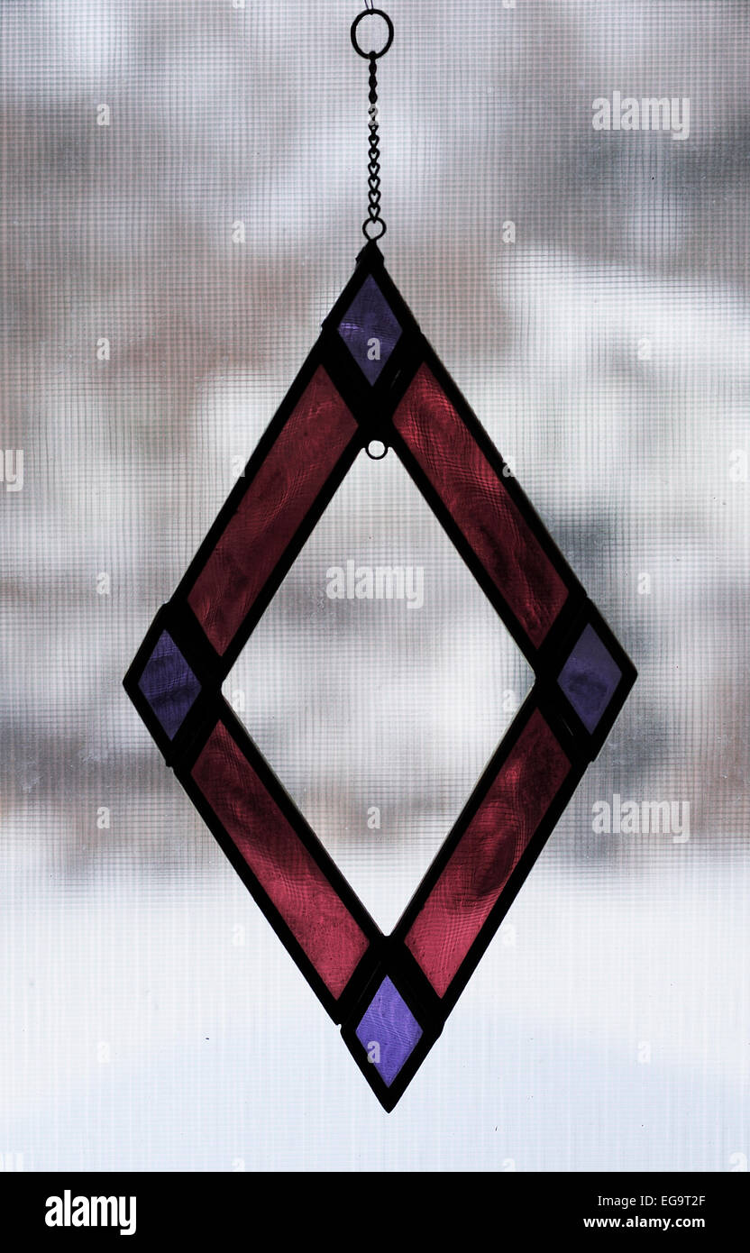 Cut Glass decoration hanging in window Stock Photo Alamy