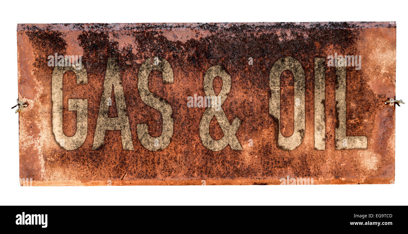 Gas And Oil Sign Stock Photo