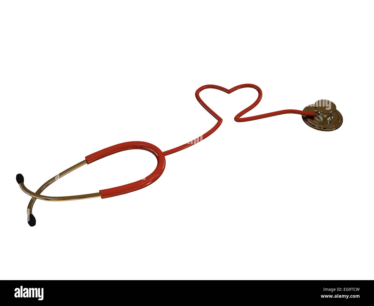 stethoscope heart shaped isolated on white background Stock Photo - Alamy