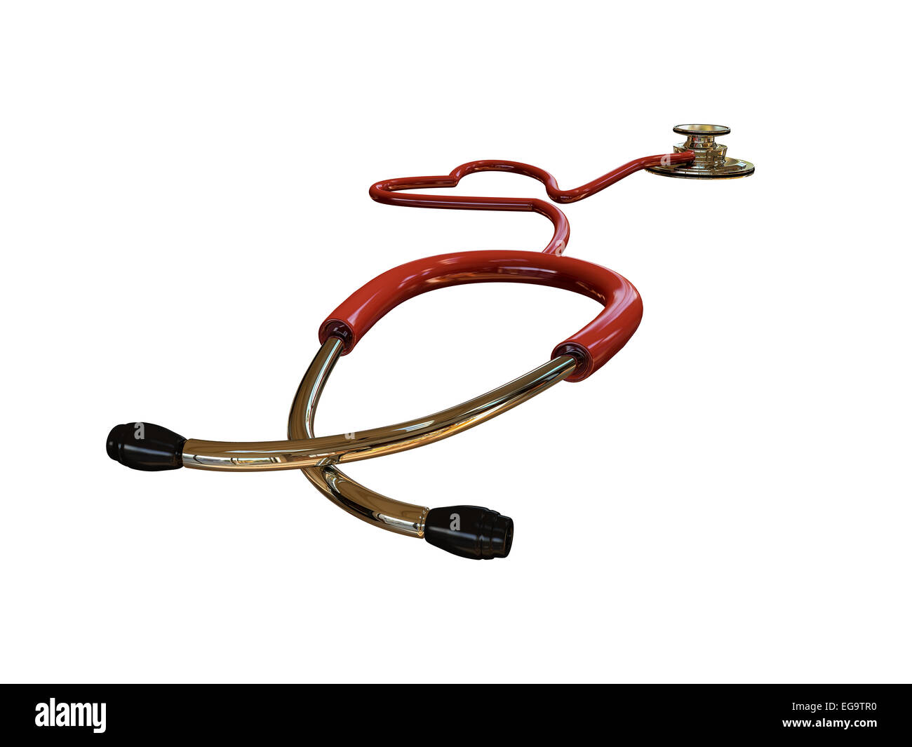 stethoscope heart shaped isolated on white background Stock Photo - Alamy