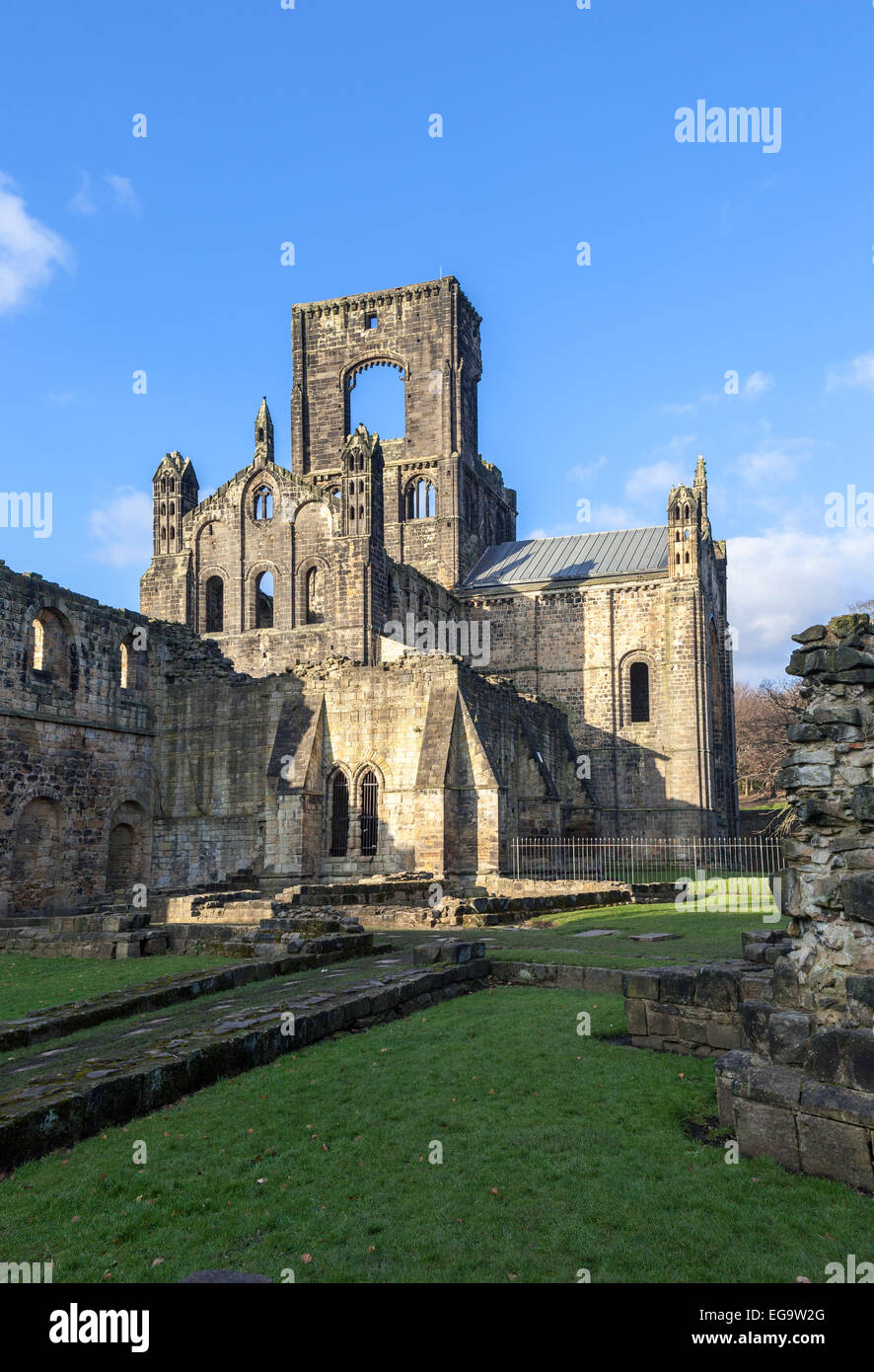 The ruins of Kirkstall Abbey in Leeds, West Yorkshire Stock Photo