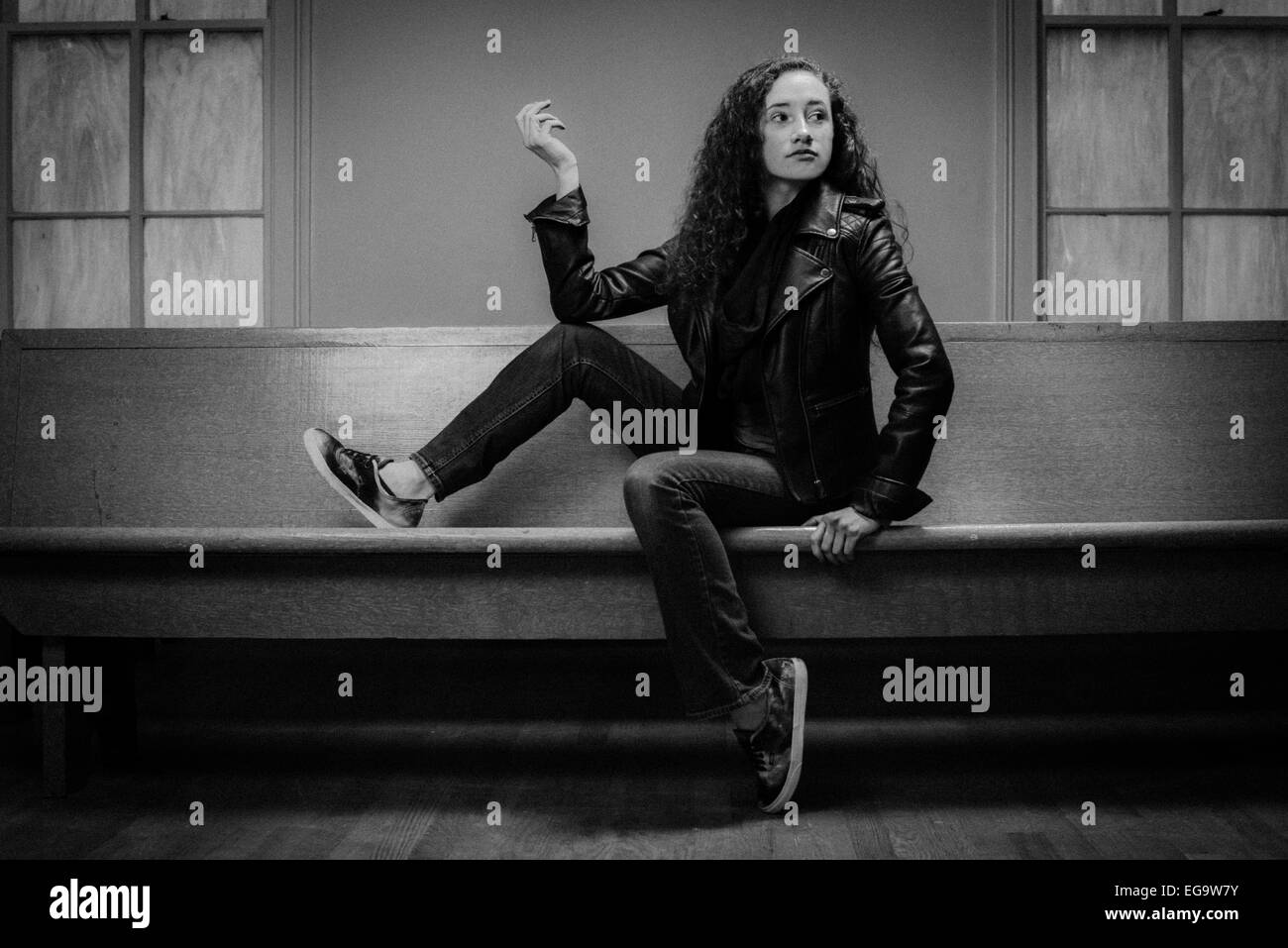 16 year old girl Black and White Stock Photos & Images - Alamy