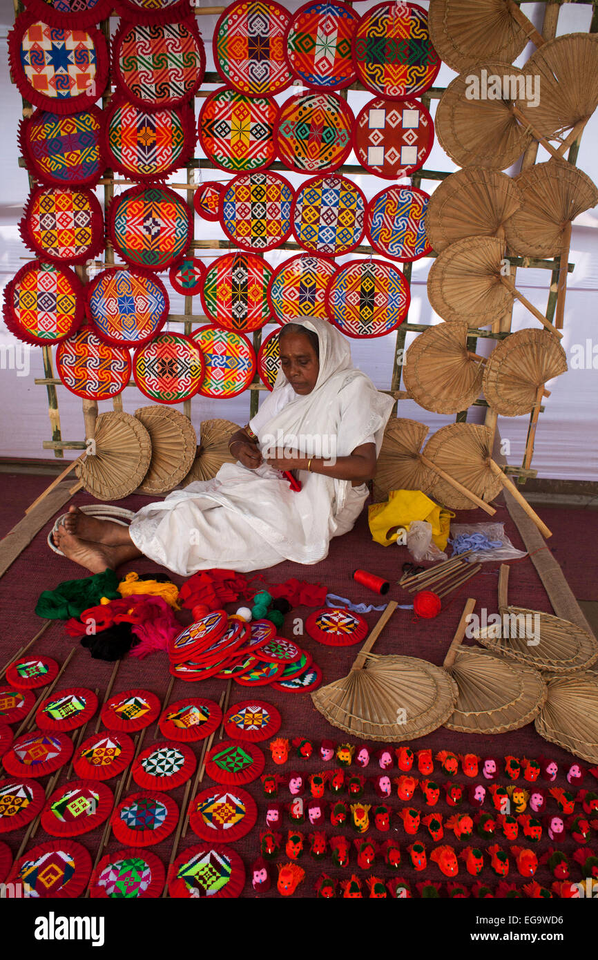 an women making fan in Dhaka Stock Photo - Alamy