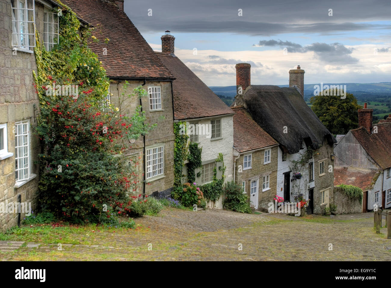 Gold Hill, Shaftesbury, Dorset, England, UK, Europe Stock Photo Alamy