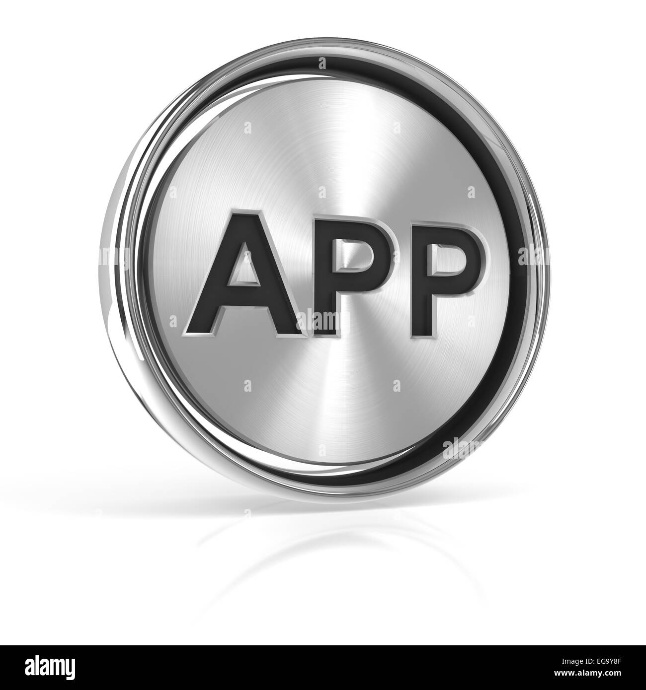 Metal App icon, 3d render Stock Photo
