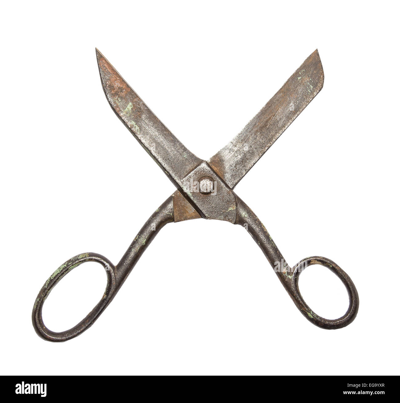 old rusty scissors isolated on white background Stock Photo Alamy
