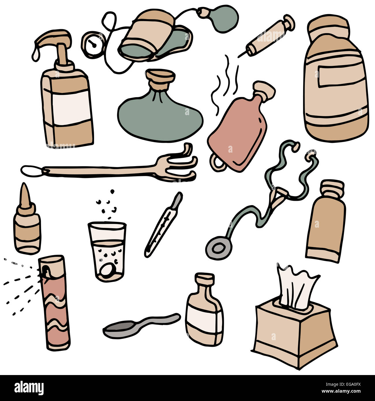 An image of set of bathroom items Stock Photo Alamy