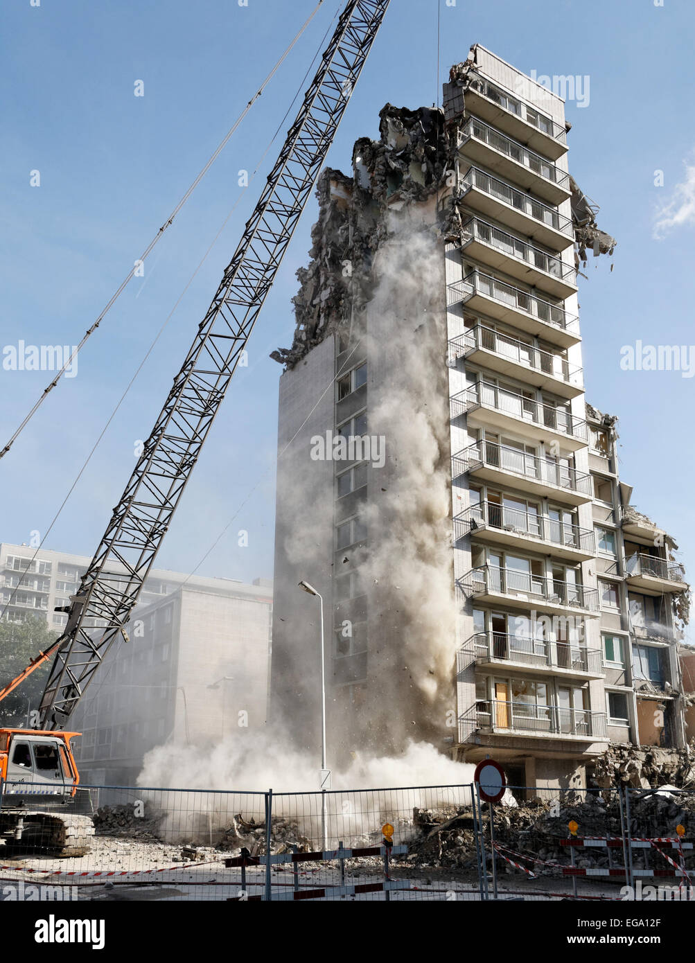 destroy building Stock Photo